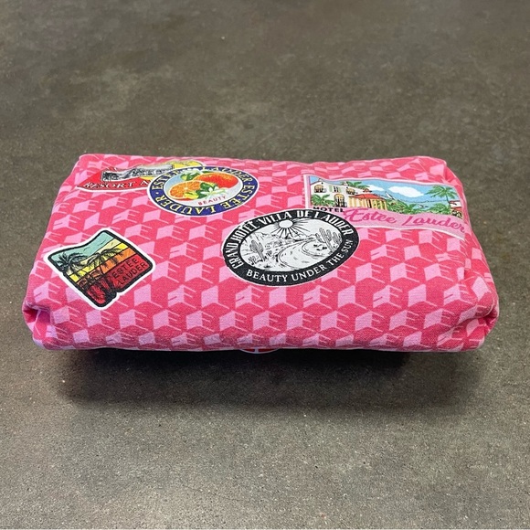 Estee Lauder Cosmetic Makeup Travel Bag- Pink Hotel Resort - Picture 5 of 12